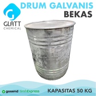 Drum Galvanis Bekas Kapasitas 50 kg - Drum Tong Plat Besi Murah