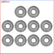 1qiwan-my Double-Shielded Miniature Flanged Ball Bearings 5x13x4mm F695ZZ 10pcs