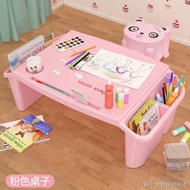 [Bed Lazy Desk] [Bedroom Small Table Foldable] Children's Bed Study Desk Writing Small Table Laptop Table Baby Plastic Student Study Toy Table