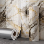 Imitation Marble Wallpaper Foam Peel and Stick Wall Stickers Bedroom Decoration Faux Tile Waterproof
