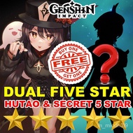 【COD+GIFT】Genshin Impact Account Hutao plus 【Secret Five Star】Double FIVE Star  AR 10