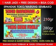 SPANDUK TOKO SEMBAKO,WARUNG SEMBAKO,TOKO GROSIR