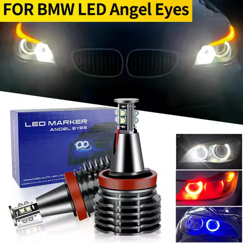 2pcs white H8 LED Angel Eyes Led Marker Lights Bulbs for BMW 2007-2010 X Series E70 X5 (Pre-LCI) ,E7