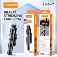 PLOKAMA LIVE-K7 Selfie Stick + Multifunction Tripod 110 cm