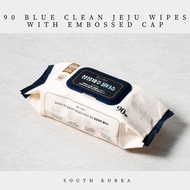 [KOREA] 90 Blue Clean Jeju Wipes with Embossed Cap Wipes Tissue Wet Wipes Super Wet Made In Korea Baby Travel Wet Wipes Baby Wet Wipes Soft Baby &amp; Pet Friendly Wet Wipes R FOR KIM