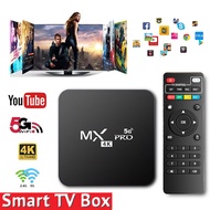 การจัดส่งสินค้าในประเทศไทย MXQPRO 5G Mini Android 4K/HD TV Box TV BOX . ใหม่ล่าสุด android tv box มีบลูทูธรองรับwifi 2.4และ5G กล่องทีวี