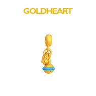Goldheart 999 Gold Bell and Rattle Charm-Blue