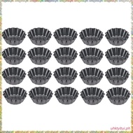 [L U T I] 20Pcs Pizza Cake Muffin Mold Pattern Cake Mold Egg Tart with Ruffled Edge,Bakeware Pie Tins for Toaster Oven