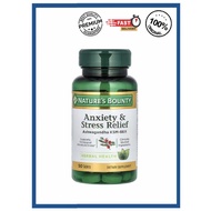 ✅ Ready Stocks ✅ Nature's Bounty, Anxiety &amp; Stress Relief, Ashwagandha KSM-66, with l-theanine, 50 Tablets, Vgetarian