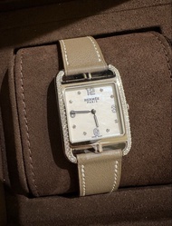 Hermes Cape cod Large 37mm 大象灰錶帶女裝鑽石手錶