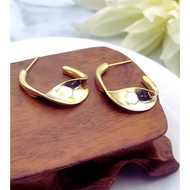 Time Hoop Earrings • C Hoop Earrings