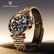 PAGANI DESIGN PD-1662 40MM GMT Men Mechanical Watches Luxury Ceramic Bezel Automatic Watch 100M Wate