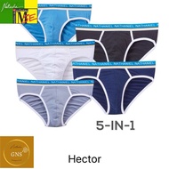 Natasha HECTOR Men’s 5pcs Bikini Brief Polyspandex