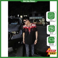 Men's Red Phoenix Wing T-shirt, Cool Summer Cotton