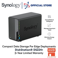 SYNOLOGY DS224+ NAS DiskStation 2-Bays with Quad Core CPU, 2GB Memory, 2-Bays NAS Data BackUp Storag