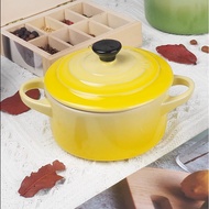 LE CREUSET stew cup Yellow 10cm Mini round Stoneware pot household multifunctional stew cup