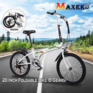 MAXEKO 🕊 88533 20 Inch Ultra Light Foldable Bike (6 Gears) in Malaysia, Best Portable Folding Bicycle