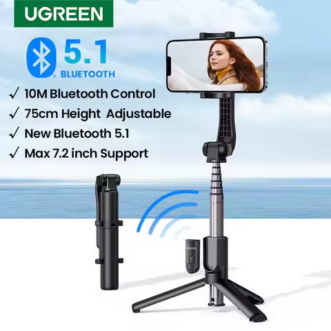 【New-in Sale】UGREEN Bluetooth Selfie Stick Tripod Stand 750mm Extended 10m Bluetooth Remote Shutter 