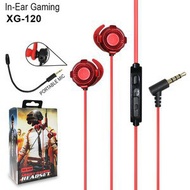 XG-120 Mobile Gaming Wired Earphone with HD Microphone
