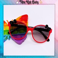 Beautiful round bow glasses for girls from 1-7 years old in many colors, sunglasses with uv and blue