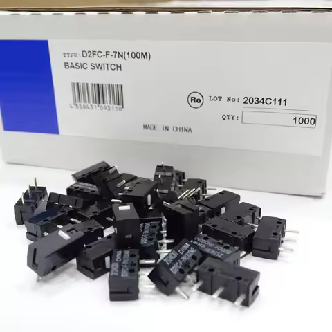 2/10Pcs 100M Micro Switches D2FC-F-7N (100M) Mice Micro Switches Touch Switches Mice Button Fretting