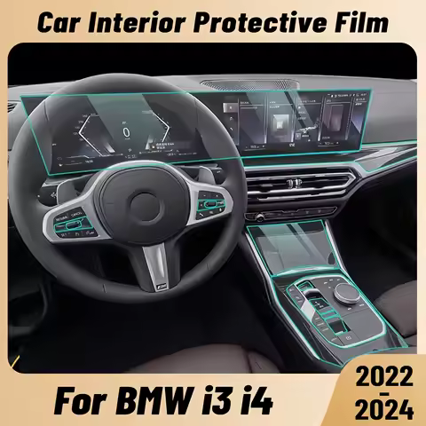 Anti-scratch Car Interior Center Console Media Dashboard Navigation TPU Protector Film For BMW I3 I4