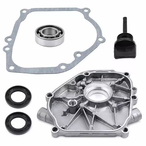 Crankcase Cover Set w/ Gasket Bearing Oil Seals Dipstick for Honda GX160 GX200 5.5HP 6.5HP Engine 96