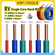 BV Single Core Hard Wire Pure Copper Core Wire 2.5mm² 4mm² 6mm² Single Core Single-Strand Hard Coppe