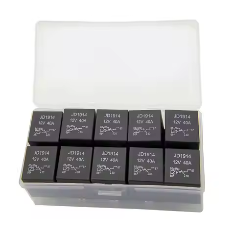 10Pcs 5 Pin 12V Relay Switch Weatherproof 40A 30A Heavy Duty Automotive Set Multi Purpose Relay for 