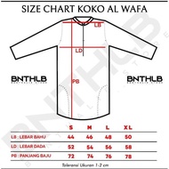 Baju Koko Muslim Al Wafa / Awf Bronze Lengan Panjang Putih Polos Embos