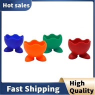 4 PCS Colorful Soft Silicone Egg Cup Boiled Egg Serving Cup Egg Tray Egg Holders Stands