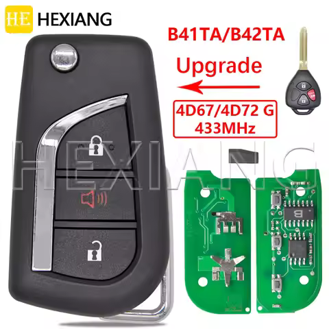 HE Upgrade B41TA/B42TA 4D67/4D72 G Chip 433MHz Car Remote Control Key For Toyota Corolla Camry Hilux