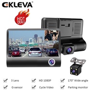 EKLEVA Car DVR 3 Lens HD Dash Camera (4.0")