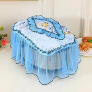 Pastoral Oval Rice Cooker Cover Multifunctional Cover Towel Fabric Lace Rice Cooker Household Cover Cloth Anti-dust Cover