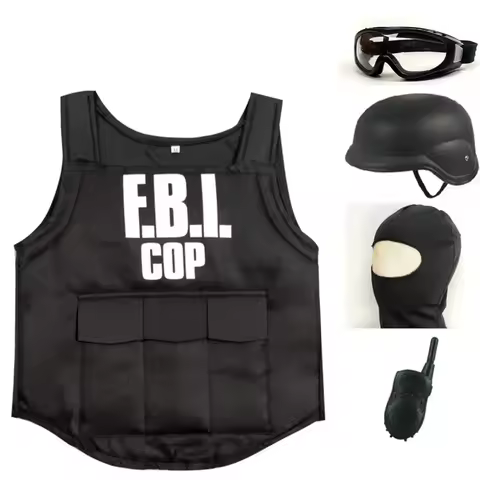 Kinderen Fbi Swat Kostuums Cosplay Kleding Halloween Kerst Carnaval Verjaardagscadeau Mini Kogelvrij