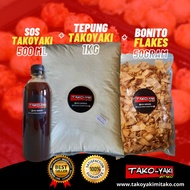 Set Takoyaki DIY Tepung Takoyaki Mix + Sos Takoyaki + Bonito Flakes - Halal Premium Homemade By Tako