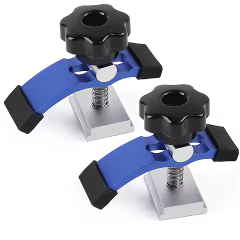 1/2Pc T track Hold Down Clamp, Double Cut Profile Universal T-Track Clamp, Woodworking t slot clamp 
