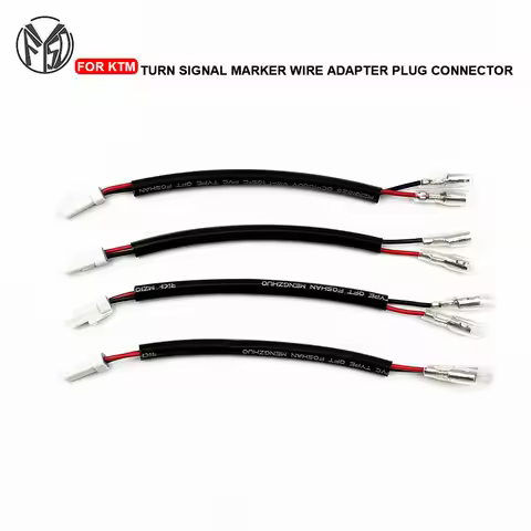 Wire Adapter Plug Connectors 2 Power Cords For KTM 125 200 250 690 790 990 DUKE SMC SMC-R Connecting