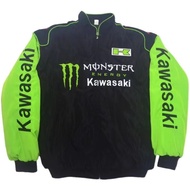 Kawasaki Racing Jersey, MOTOGP Customized Embroidered Baseball Jacket, NINJA400, ZX4RR Motorcycle Ri