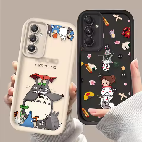 Cartoon Cute T-Totoros Case For Samsung Galaxy S25 S24 S23 Ultra S22 S21 Plus FE A36 A56 A26 A16 A06