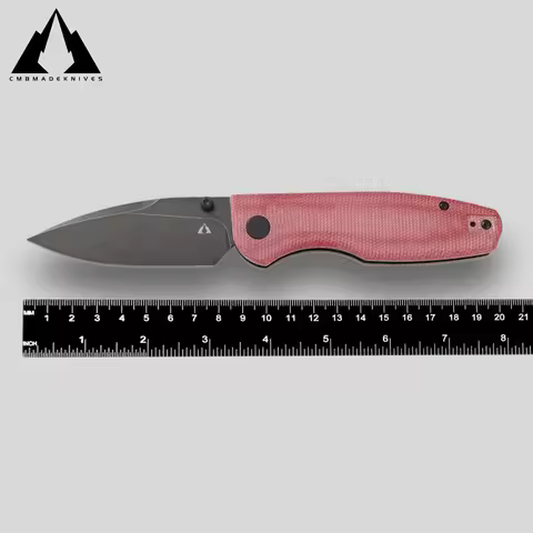 CMBMADEKNIVES Predator V2 Micarta Handle 14C28N Steel Blade Camping Outdoor Pocket Folding Knife EDC