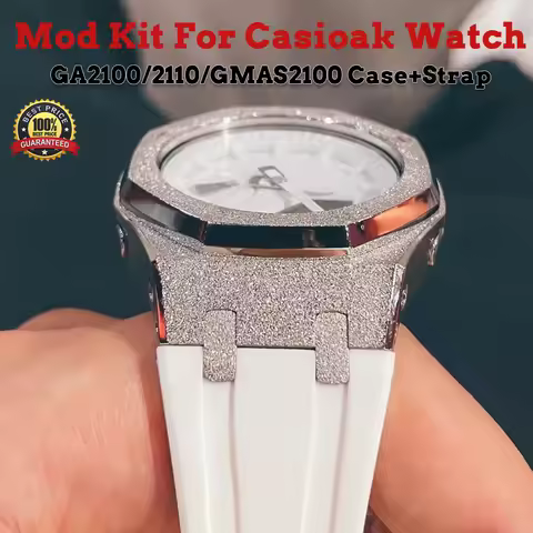 Mod Kit for Casioak GA2100 GMAS2100 Gen4 Modification Kit Bezel Emery Frosted Case Rubber Band for G