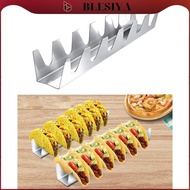 blesiya Taco Holder Stainless Steel Taco Rack Shell Taco Display Stand Plate Tray Food Holder Rack