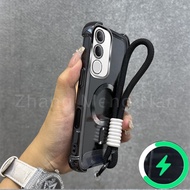 Suitable for VIVO Y400 PRO 5G phone case magnetic charging phone case four corner anti drop transpar