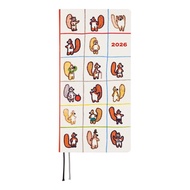 Hobonichi Techo 2026 Weeks 100%ORANGE/Squirrel's Move April Start Weekly Planner Slim Vertical Japan