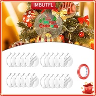 【IMBUTFL】DIY Clear Christmas Baubles Acrylic Round Baubles Craft Xams Tree Decoration❀