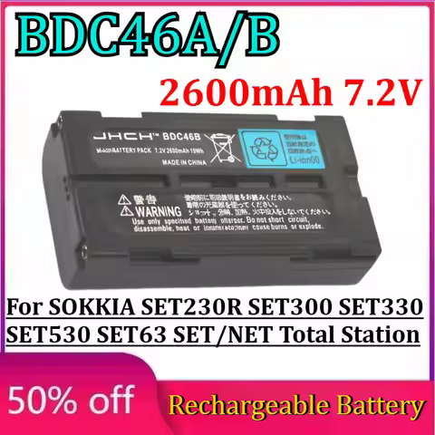 2600mAh 7.2V BDC46 BDC46A BDC46B Rechargeable Li-Ion Battery for SOKKIA SET230R SET300 SET330 SET530