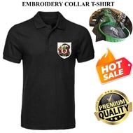 EMBROIDERY SULAM SILAT GAYONG SHEILD MALAYSIA LOGO BLACK COLLAR SHIRT