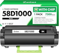 58D1000 Toner Cartridge Black with chip Replacement for Lexmark 58D1000 58D1H00 Compatible with Lexm
