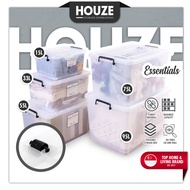 [HOUZE] Bulk Purchase - 'ESSENTIALS' Storage Box With Wheels 15L | 35L | 55L | 75L | 95L - Plastic |